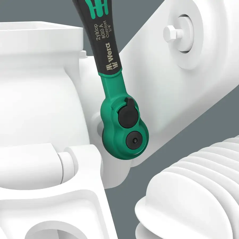 Набор с трещоткой Zyklop Comfort 1/4" 15 предметов WERA 05004022001