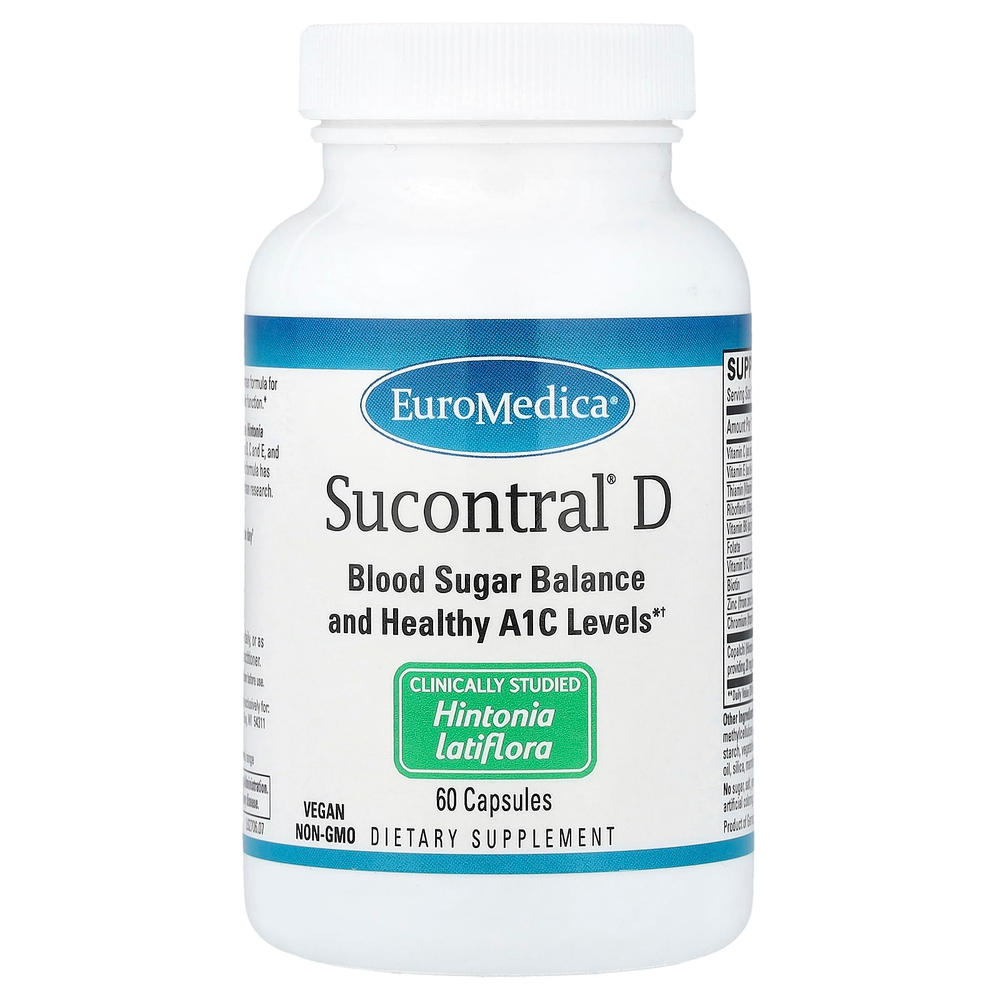 EuroMedica, Sucontral® D, витамин D, 60 капсул