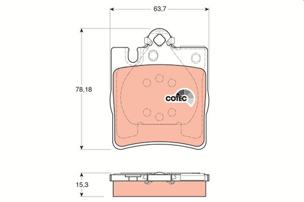 TRW - GDB1334-TRW - Brake Pad Set, disc brake