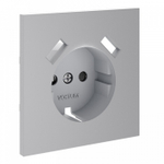 Накладка для розетки с заземлением и со шторками и 2хUSB type A Voltum S70 VLS000916