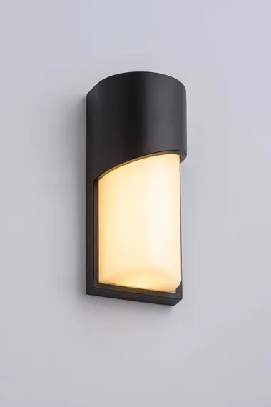 Уличный настенный светильник Rilon PL-378B BK, 12 Вт, чёрный
