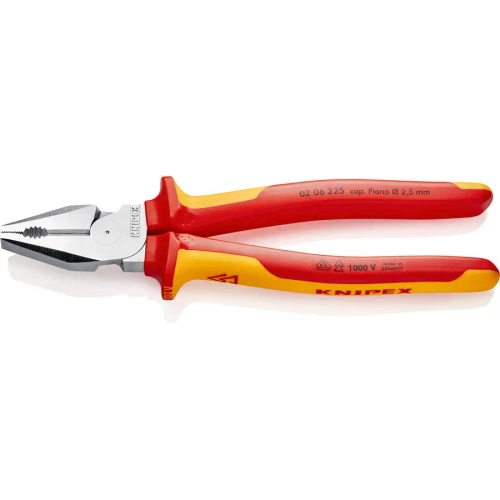 Плоскогубцы комбинированные особой мощности хромированные 225 мм Knipex 02 06 225