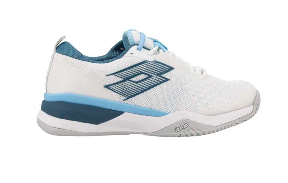 Теннисные кроссовки Lotto Raptor Hyperpulse 100 III SPD - all white/mallard blue/clear sky