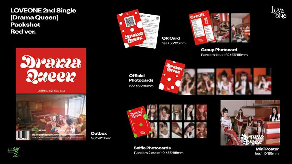 Альбом LOVEONE - DRAMA QUEEN 2nd Single Album 2 Version SET