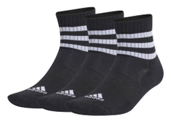 Теннисные носки Adidas 3-Stripes Cushioned Sportswear Low-Cut 3P - черный