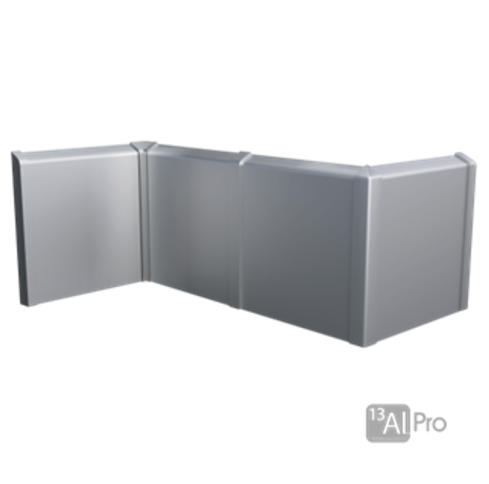 ALUMINIUM Фурнитура к плинтусу Al 13 - 2158 (окончание левое+правое) 100мм
