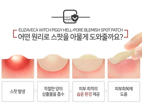 Elizavecca Witch Piggy Hell Pore Blemish Spot Patch точечные патчи от акне