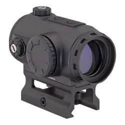 Коллиматор Gaut Tourmaline 1x25, закрытый, точка 3 МOA зелёная, Weaver - вид сзади справа, отсек для батареи