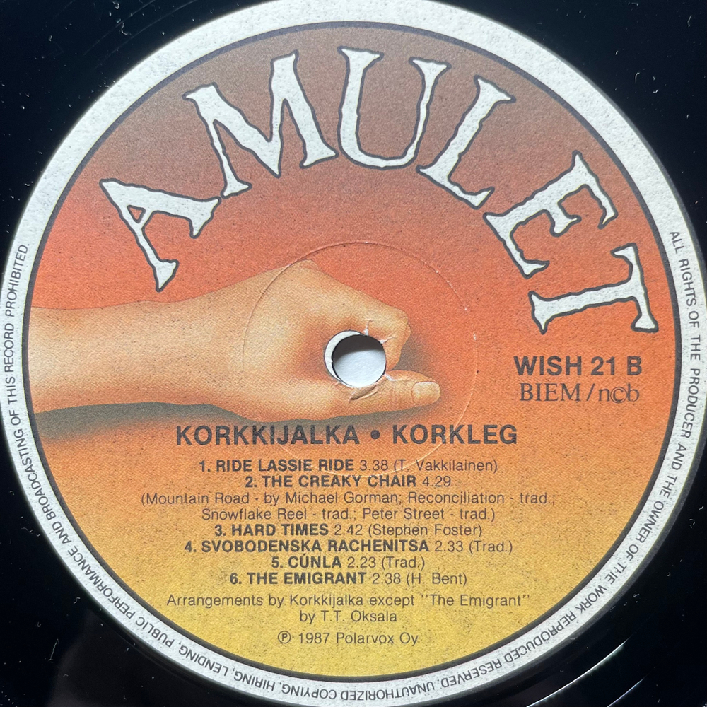 Korkkijalka ‎– Korkleg (Финляндия 1987г.)