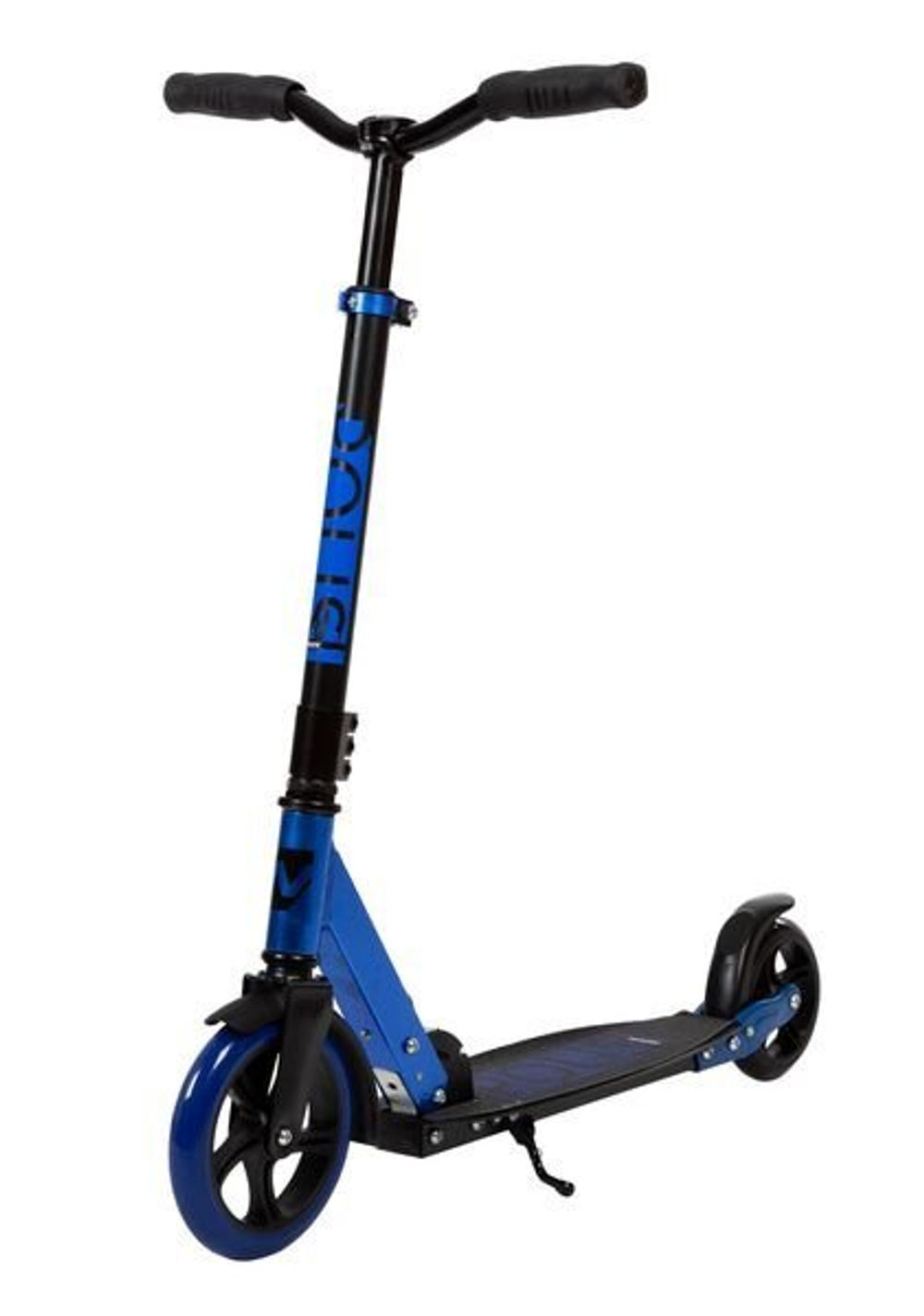 Самокат для детей NOVATRACK POLIS PRO, 180/145 мм, складной с кнопкой, синий
