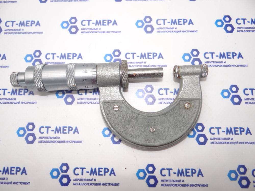 Микрометр резьбовой МВМ- 25 (0-25мм.) Ц/д 0.01мм. ГОСТ 4380-78 (6 пар вставок)