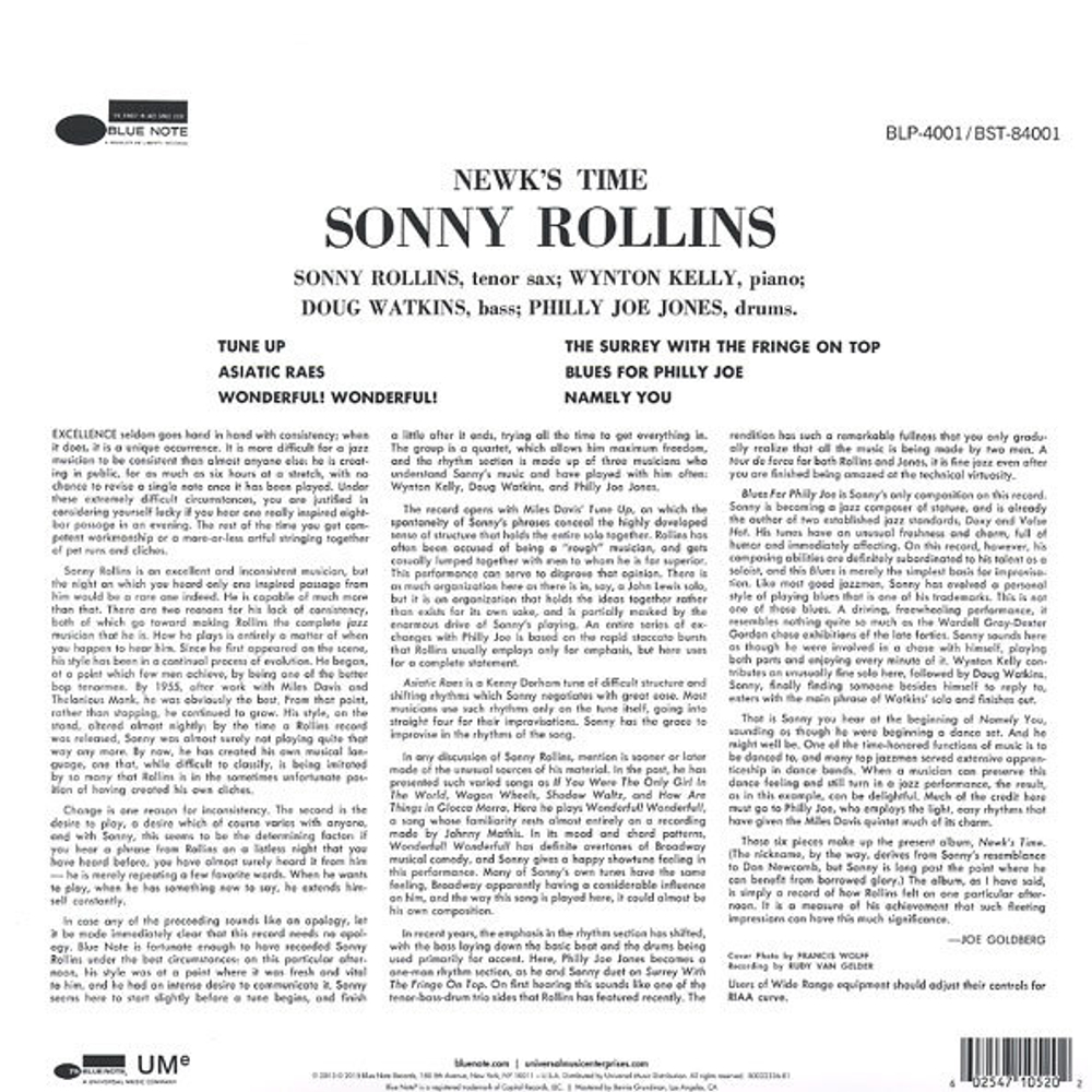 Sonny Rollins / Newk's Time (LP)
