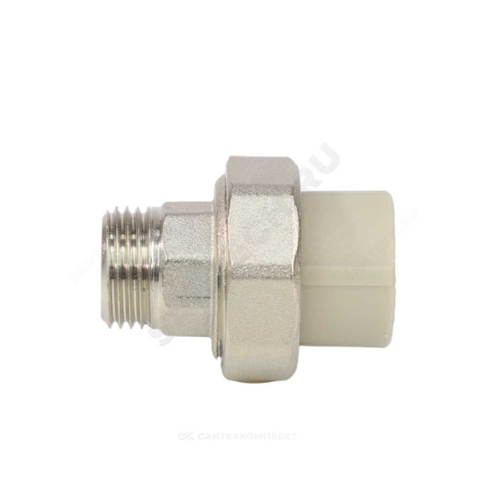 Муфта PP-R комбинированная разъемная серая Дн 25х1/2" НР VALFEX 10156115Г