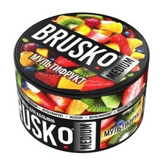 Бестабачная смесь для кальяна BRUSKO, 250 г, Мультифрукт, Medium
