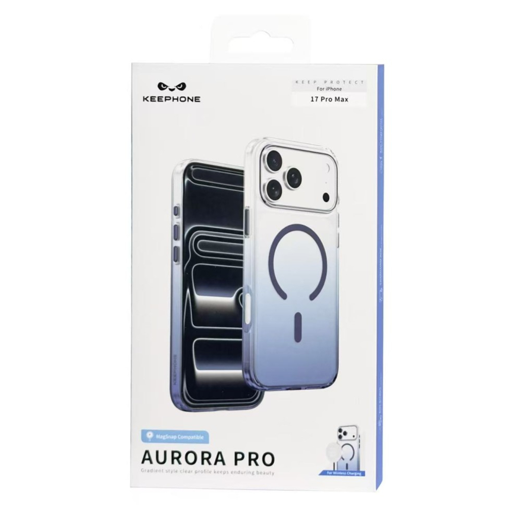 Накладка для i-Phone 17 Pro Max Keephone Aurora Pro MagSnap синий