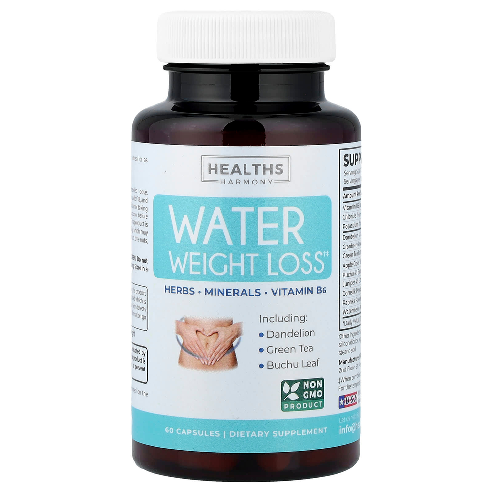 Healths Harmony, Вода для снижения веса`` 60 капсул