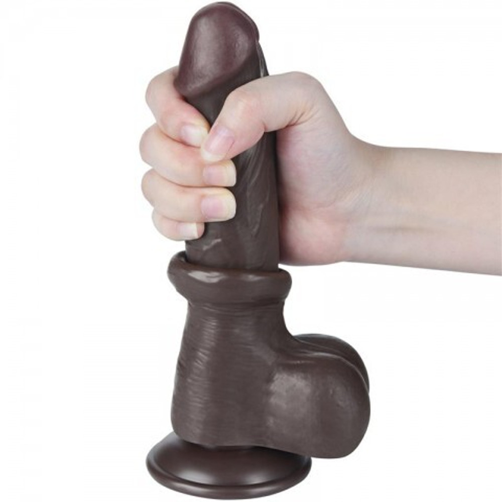 Фаллоимитатор Lovetoy Sliding Skin (20*3,9 см) с двойным покрытием, черный