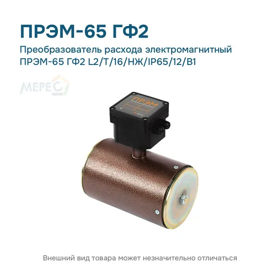 Преобразователь расхода электромагнитный ПРЭМ-65 ГФ2 L2/T/16/НЖ/IP65/12/B1