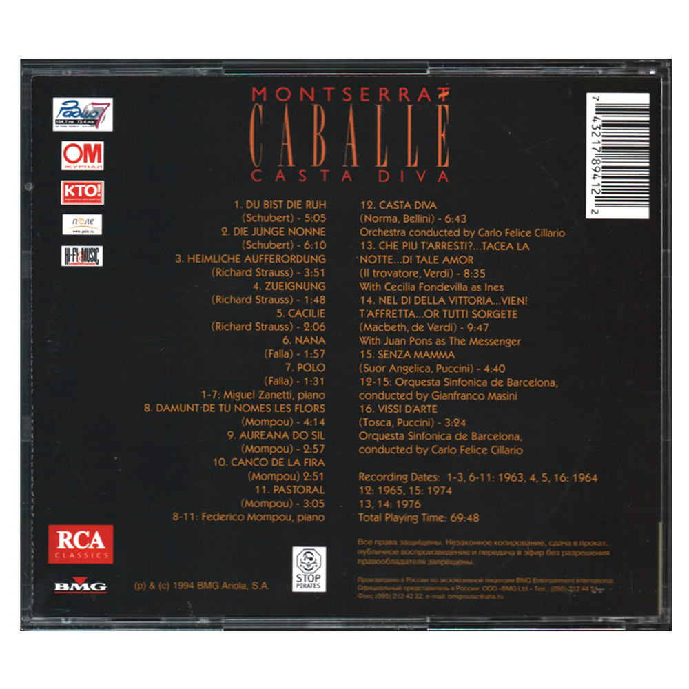 Montserrat Caballe / Casta Diva (RU)(CD)