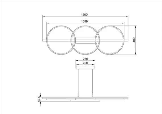 Подвесной светильник Fluido A3913SP-24BK Arte Lamp