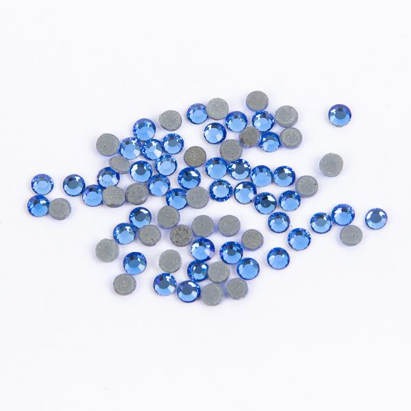 Стразы клеевые стекло 2.4 мм, 360 шт, SS08 №05 синий (Sapphire), Zlatka ZRTG-0872