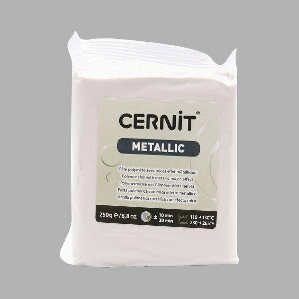Полимерная глина запекаемая Cernit Metallic 250 г, 085 жемчужно-белый, CE0870250