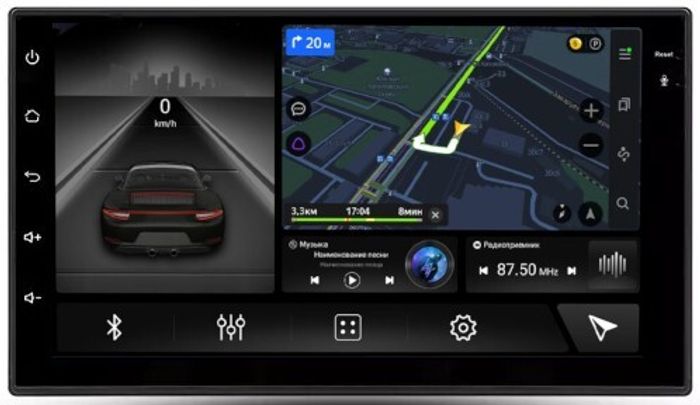 2DIN магнитола (экран 7") - Canbox на Android 10, SIM-слот