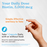 Doctor's Best, биотин, 5000 мкг, 120 вегетарианских капсул
