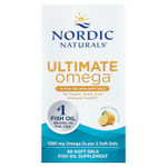 Nordic Naturals, Ultimate Omega®, омега-3 кислоты, со вкусом лимона, 60 капсул (640 мг в 1 капсуле)