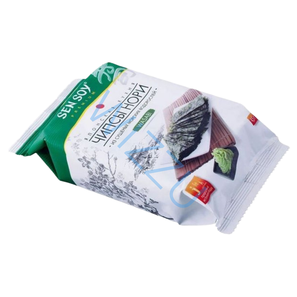 Чипсы Нори из морской капусты Wasabi  4.5гр. СЭНСОЙ