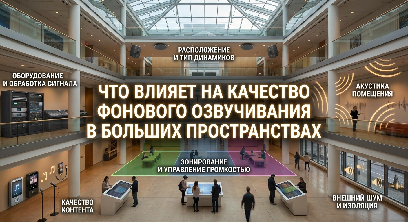 Что влияет на качество фонового озвучивания в больших пространствах