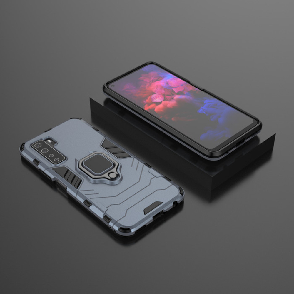 Противоударный чехол с кольцом Panther Case для Honor 30 / Huawei P40 Lite 5G / Nova 7 SE