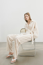 Широкие брюки с добавлением льна - H&M