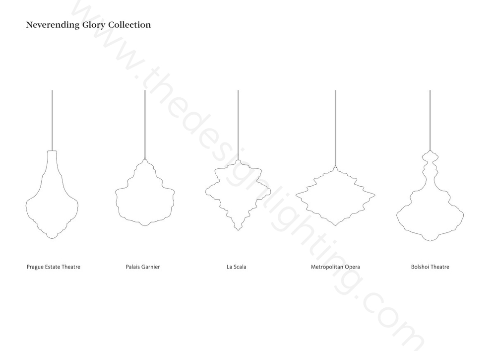 Pendant design lamp Neverending Glory La Scala by Lasvit (Brown)