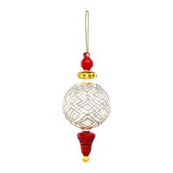 Набор стеклянных ёлочных игрушек Карамель из коллекции New Year Essential, 8см
