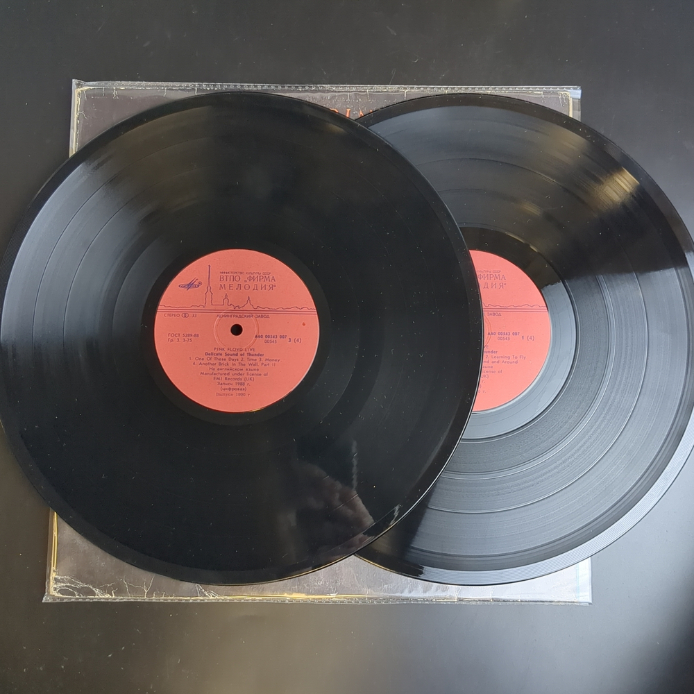 2 LP Pink Floyd - Delicate Sound Of Thunder , Repress, USSR, 1988 зарубежный рок. 2 Виниловые пластинки