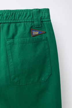 ZARA БРЮКИ ПРЯМОГО КРОЯ, ЗЕЛЕНЫЙ