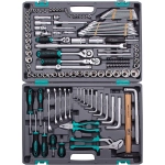 Набор инструментов, 1/2",3/8", 1/4", CrV, 142 предм. STELS 14107