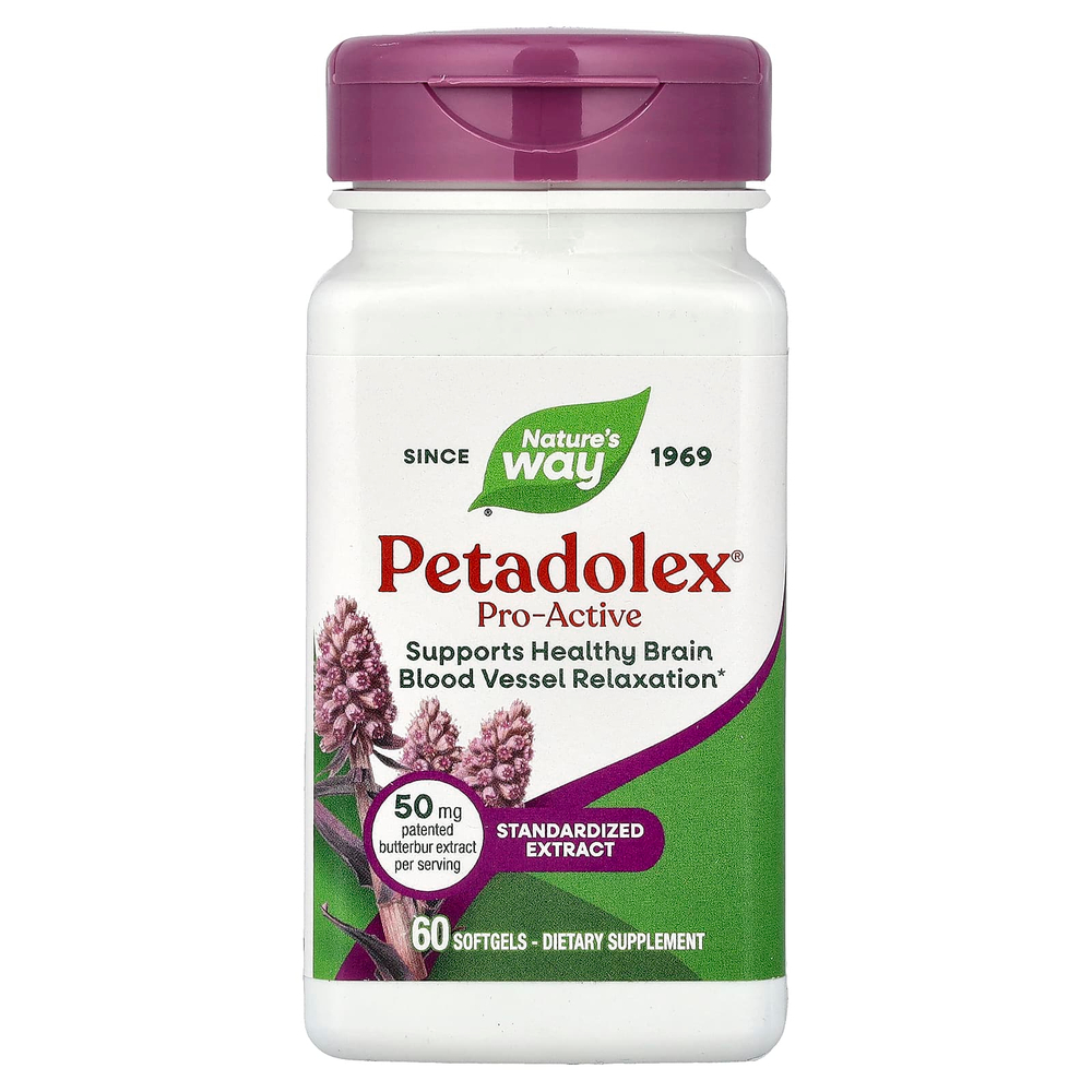 Nature's Way, Petadolex®, Pro-Active, 50 мг, 60 капсул