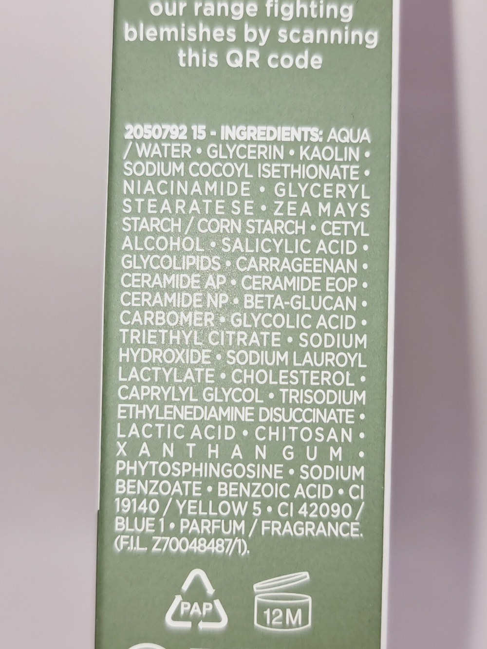 Паста S.O.S. L'Oreal Men Expert  Derma Control  для жирной кожи с ниацинамидом и гликолиевой кислотой, 45 мл (Франиция)