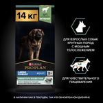 Сухой корм PRO PLAN SENSITIVE DIGESTION для собак крупных пород с мощным телосложением с чувствительным пищеварением ягненок 14 кг