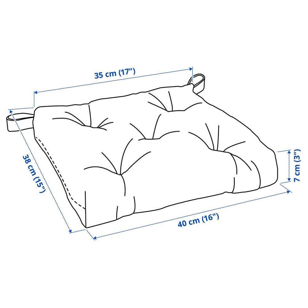 IKEA MALINDA  (ИКЕА МАЛИНДА)  -  Подушка на стул - бежевый 40/35x38x7 см