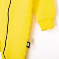 Комбинезон с капюшоном и закрытой ножкой "Bb team yellow" облегченный 0+
