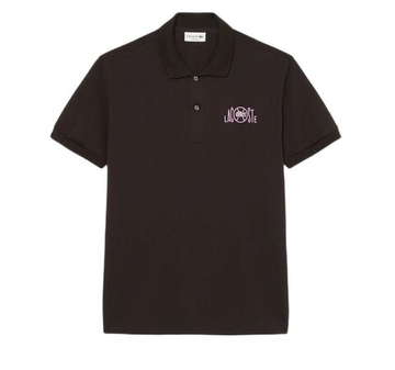 Теннисное поло Lacoste Classic Fit Graphic Branding - buffalo