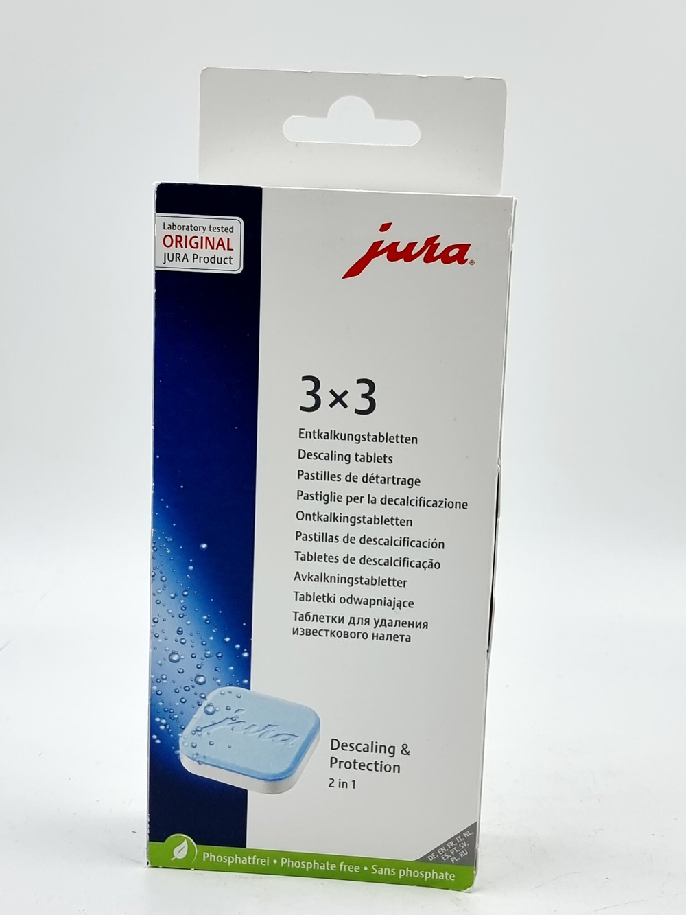 Таблетка Jura 3x3 для кофемашины 2 в 1 от накипи и защита от коррозии, процедуры (Германия)