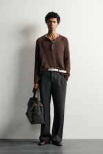 СВИТЕР REGULAR FIT С ВОРОТОМ ХЕНЛИ — ZARA