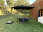 Зонт профессиональный 3х4 м Scolaro Astro Timber, имитация ироко, черный