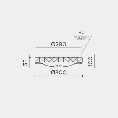 Потолочный светильник LED4U L1146-300 GD