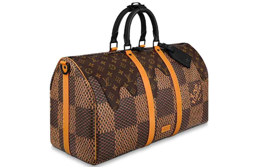 LOUIS VUITTON X Nigo Keepall Bandouliere Damier Ebene Giant 50 Brown