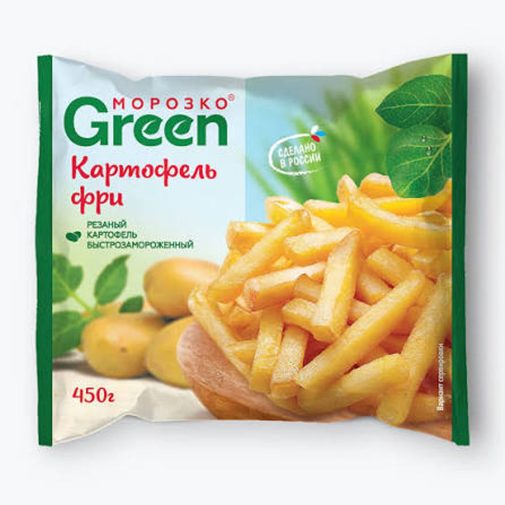 Картофель фри GREEN 450г/гоф16/ МОРОЗКО